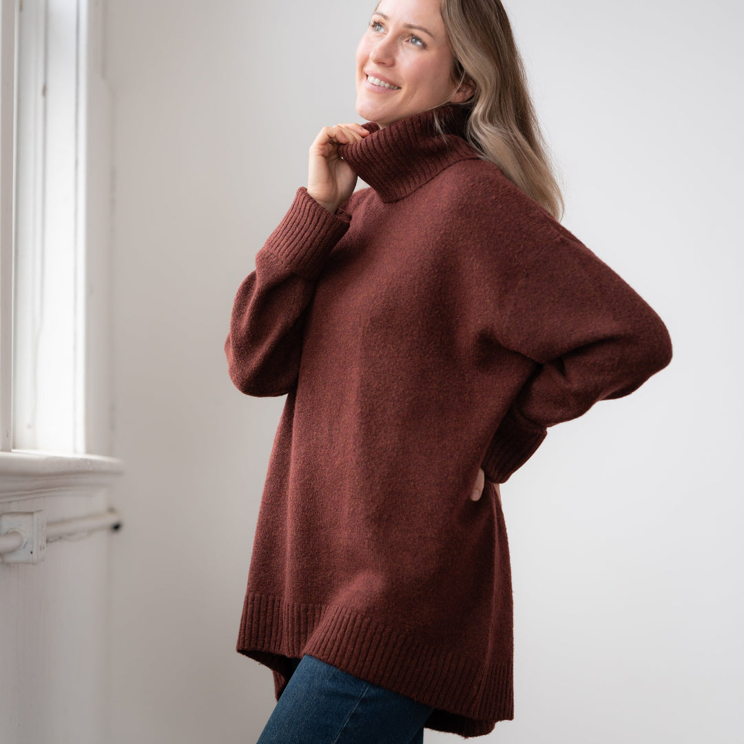 Dog Walker Sweater, Ox Blood