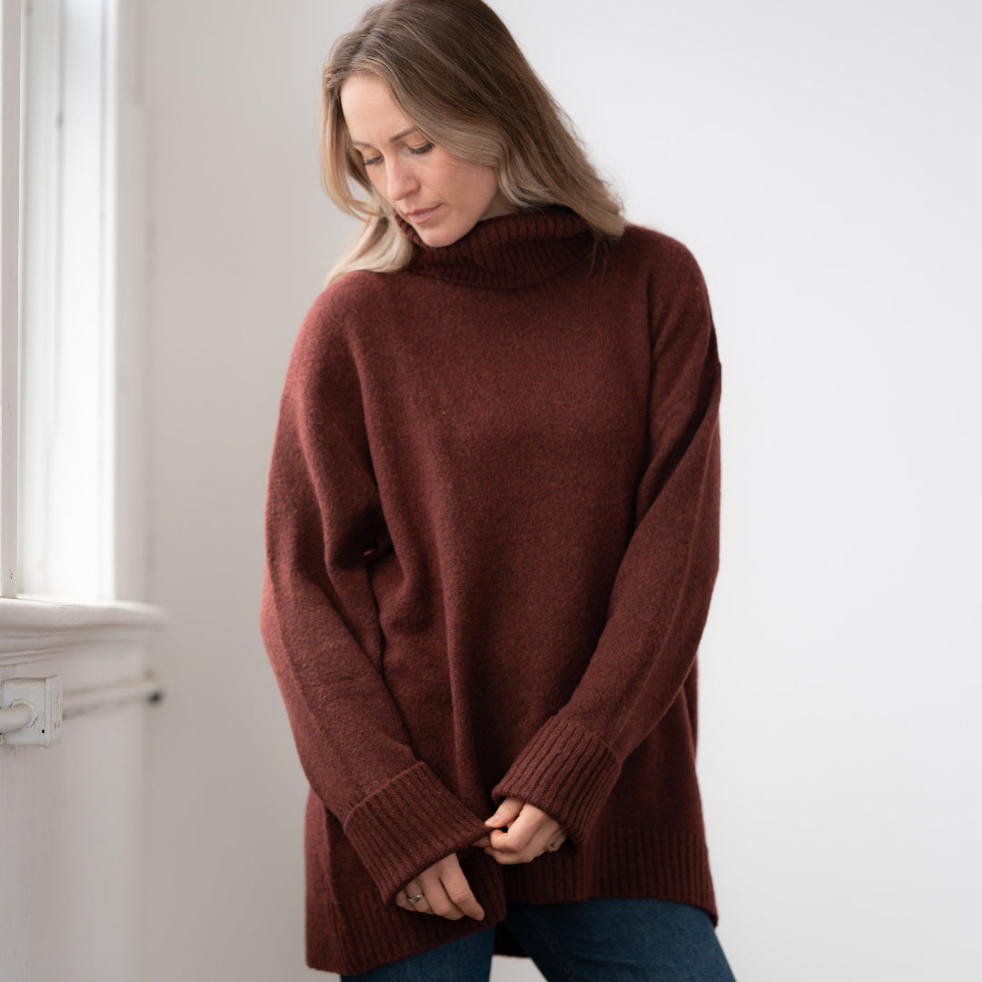 Dog Walker Sweater, Ox Blood