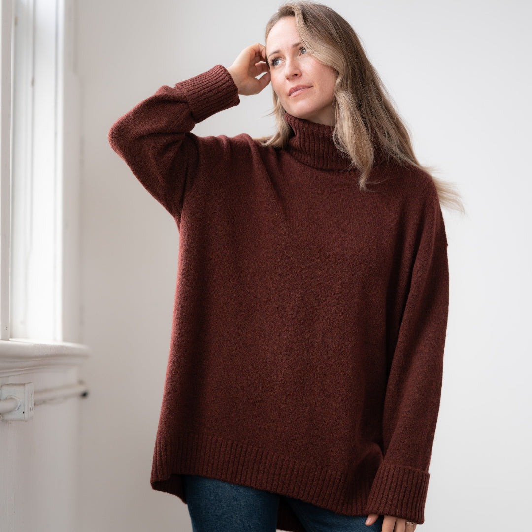 Dog Walker Sweater, Ox Blood
