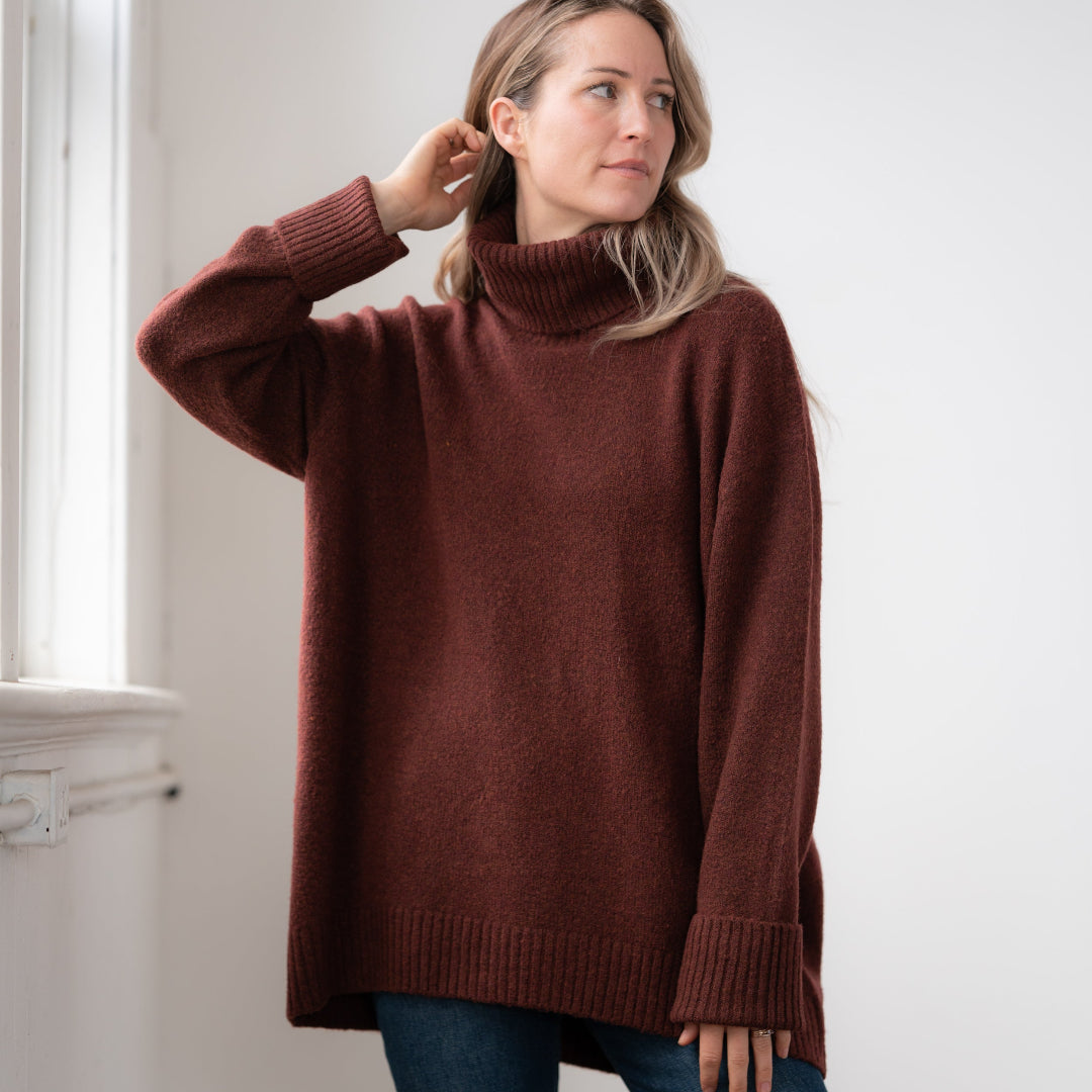 Dog Walker Sweater, Ox Blood