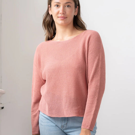 Echo Verde, Linen Blend Beachcomber Sweater, Jellyfish