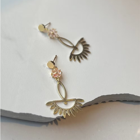 Frug, 14K Goldplate Flower Earring FEJ36