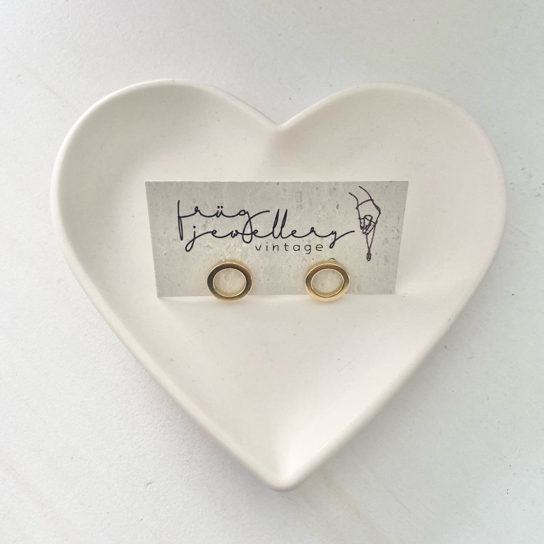 Vintage Brass Studs, Circle