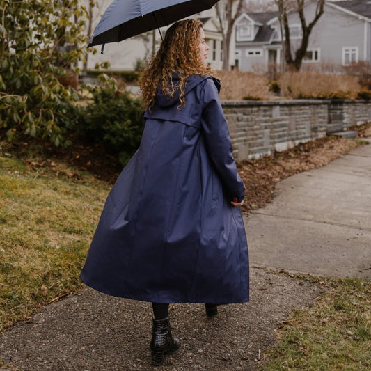 The Mernini Raincoat, Midnight Blue