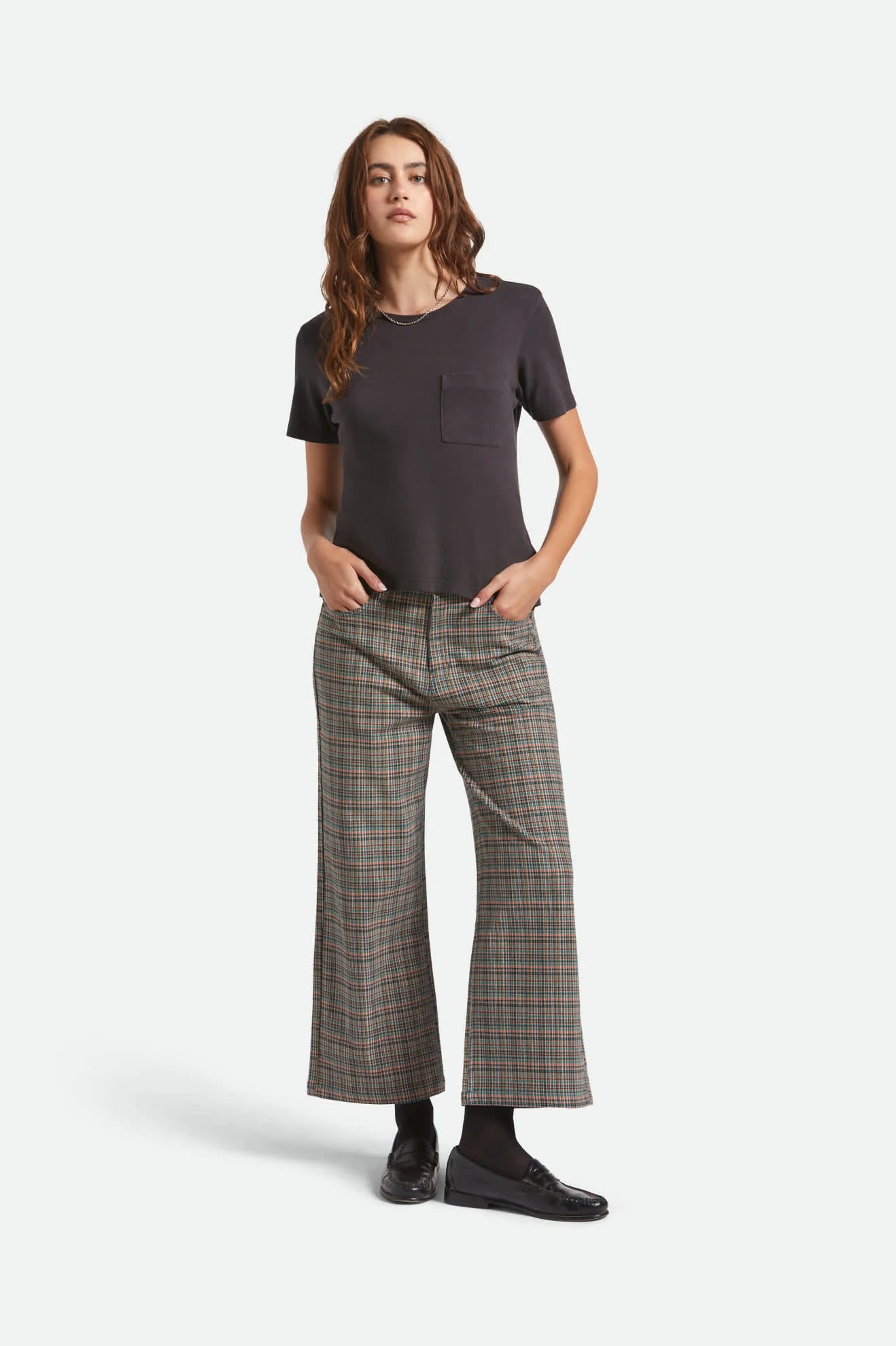Brixton, Margo Cropped 5-pocket Pant, Houndstooth