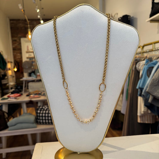 Frug, Goldplated Braided and Hoop Chain Necklace or Bracelet FNJ31SET