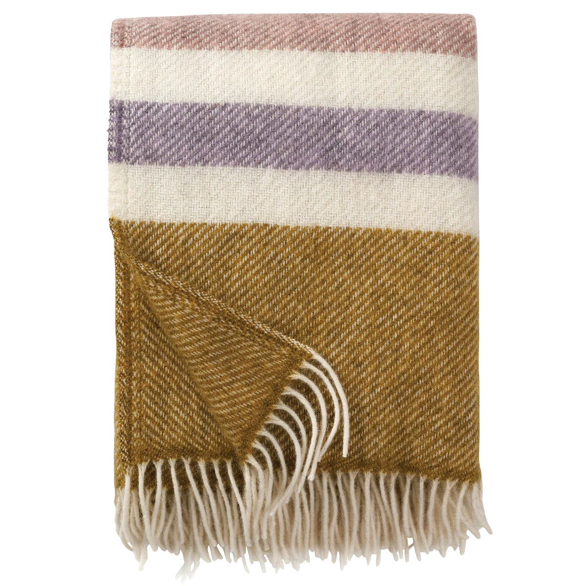Gotland Wool Throw - Stripe Pastel