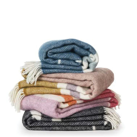 Gotland Wool Throw, Stripe Pastel
