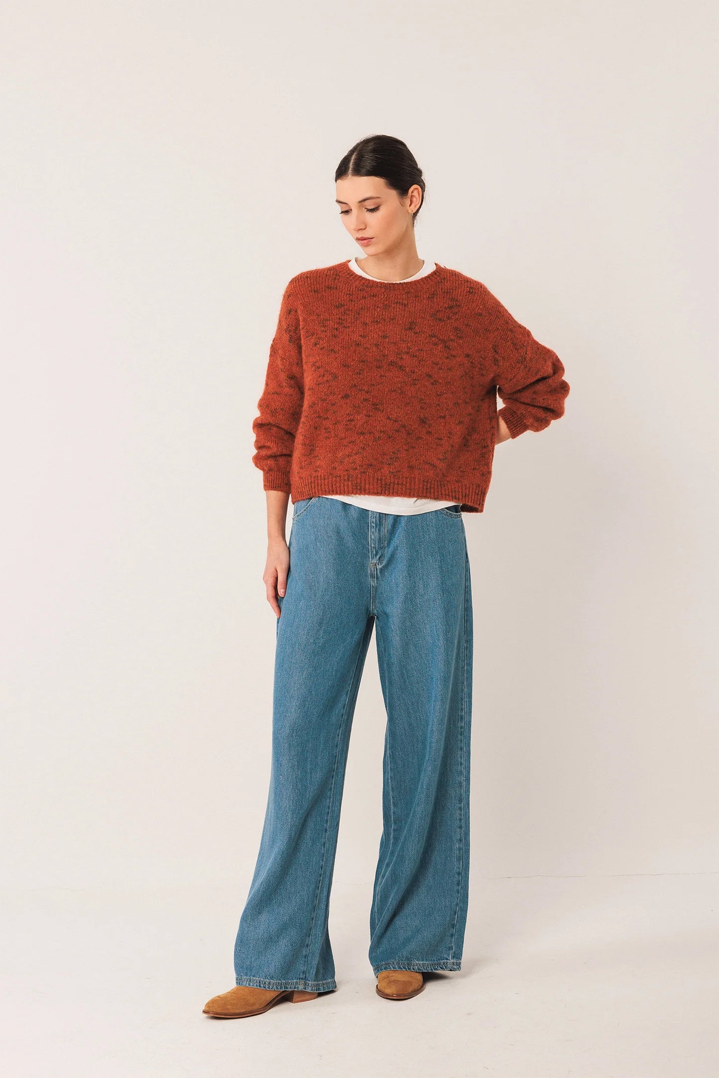 Indi & Cold, Mohair Crop Sweater