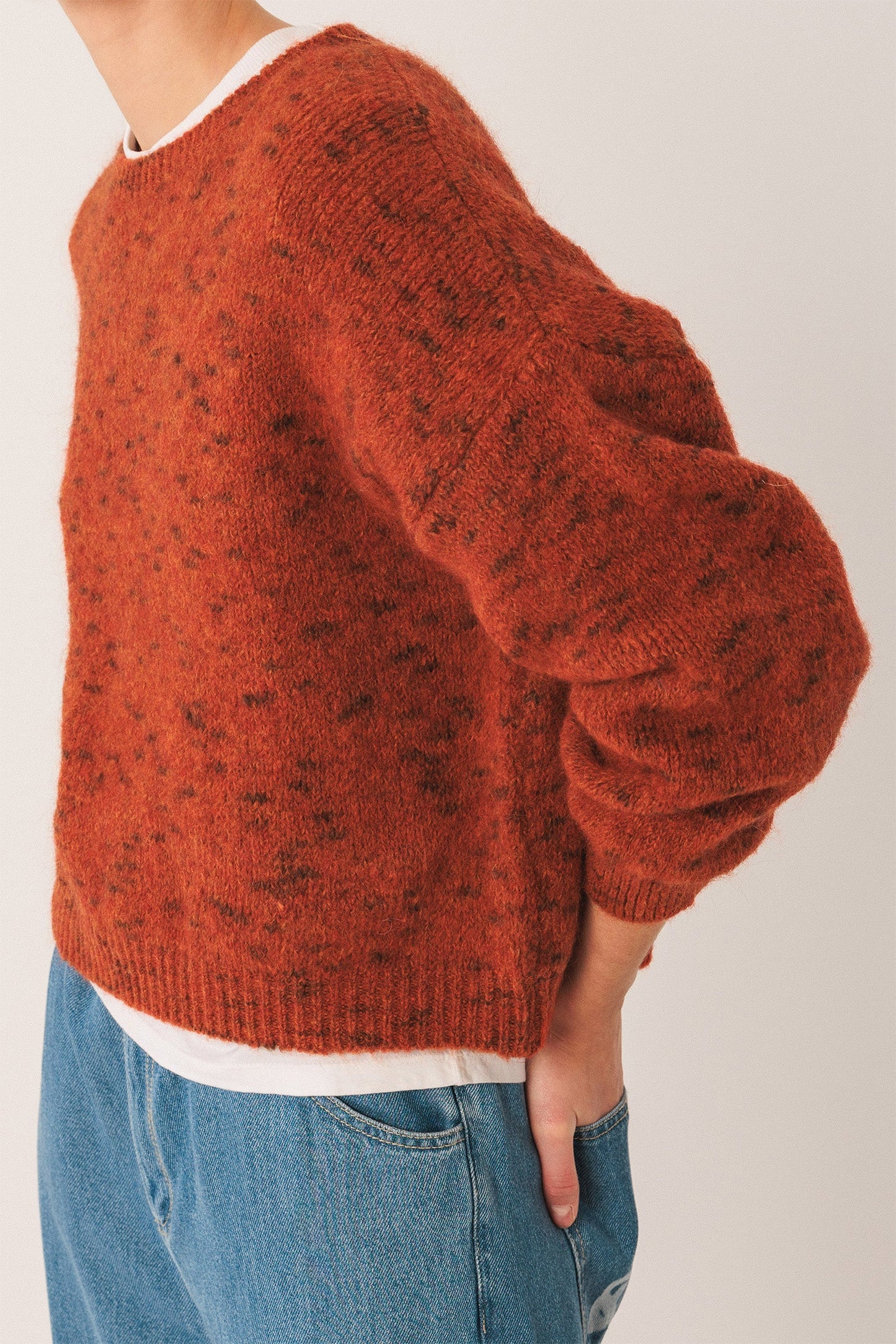 Indi & Cold, Mohair Crop Sweater