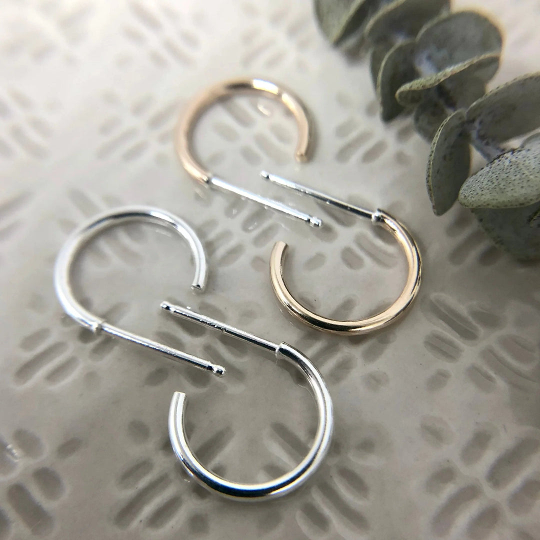 Open Fire, Tiny Hoops, 14K Goldfill