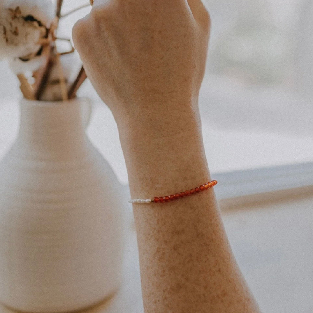Emily Hartwell, Carnelian and Pearl Bracelet