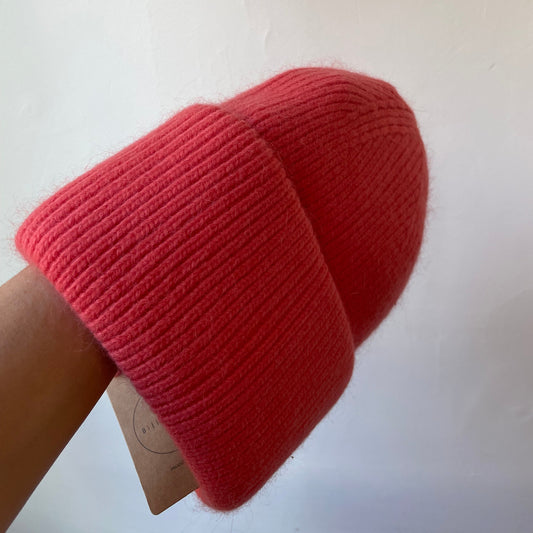 Billy Bamboo, Royal Angora Beanie, Red Coral