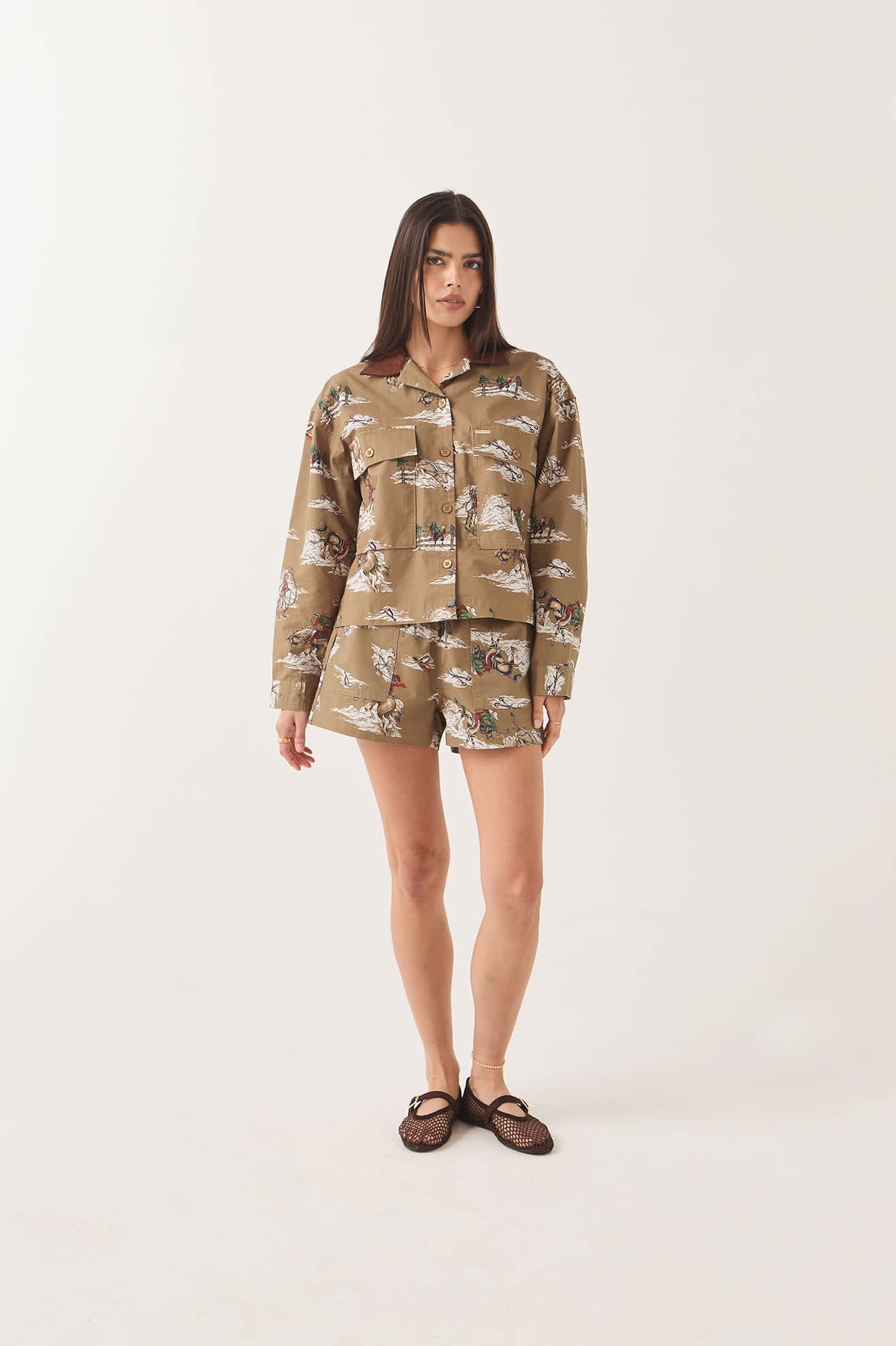 Brixton, Utopia Overshirt, Mid Century Cowboy Print