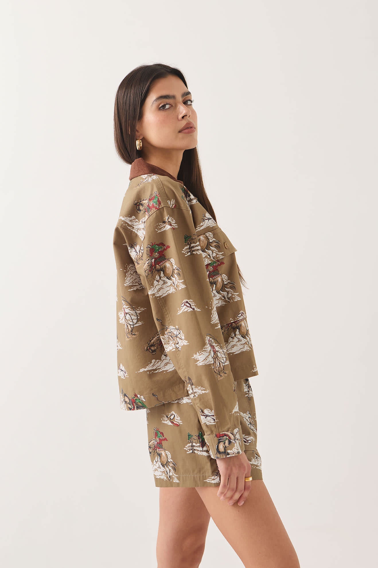 Brixton, Utopia Overshirt, Mid Century Cowboy Print