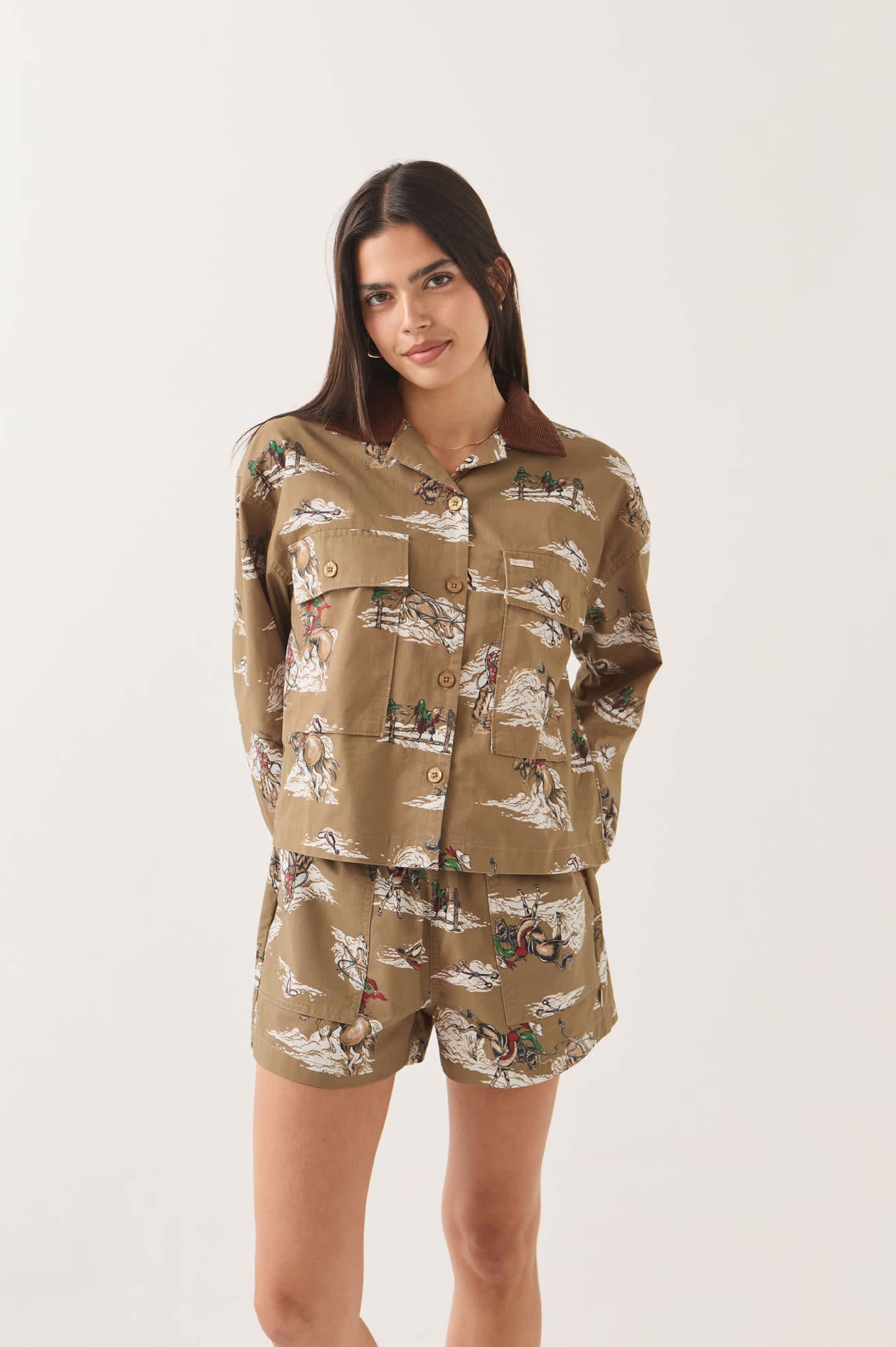 Brixton, Utopia Overshirt, Mid Century Cowboy Print