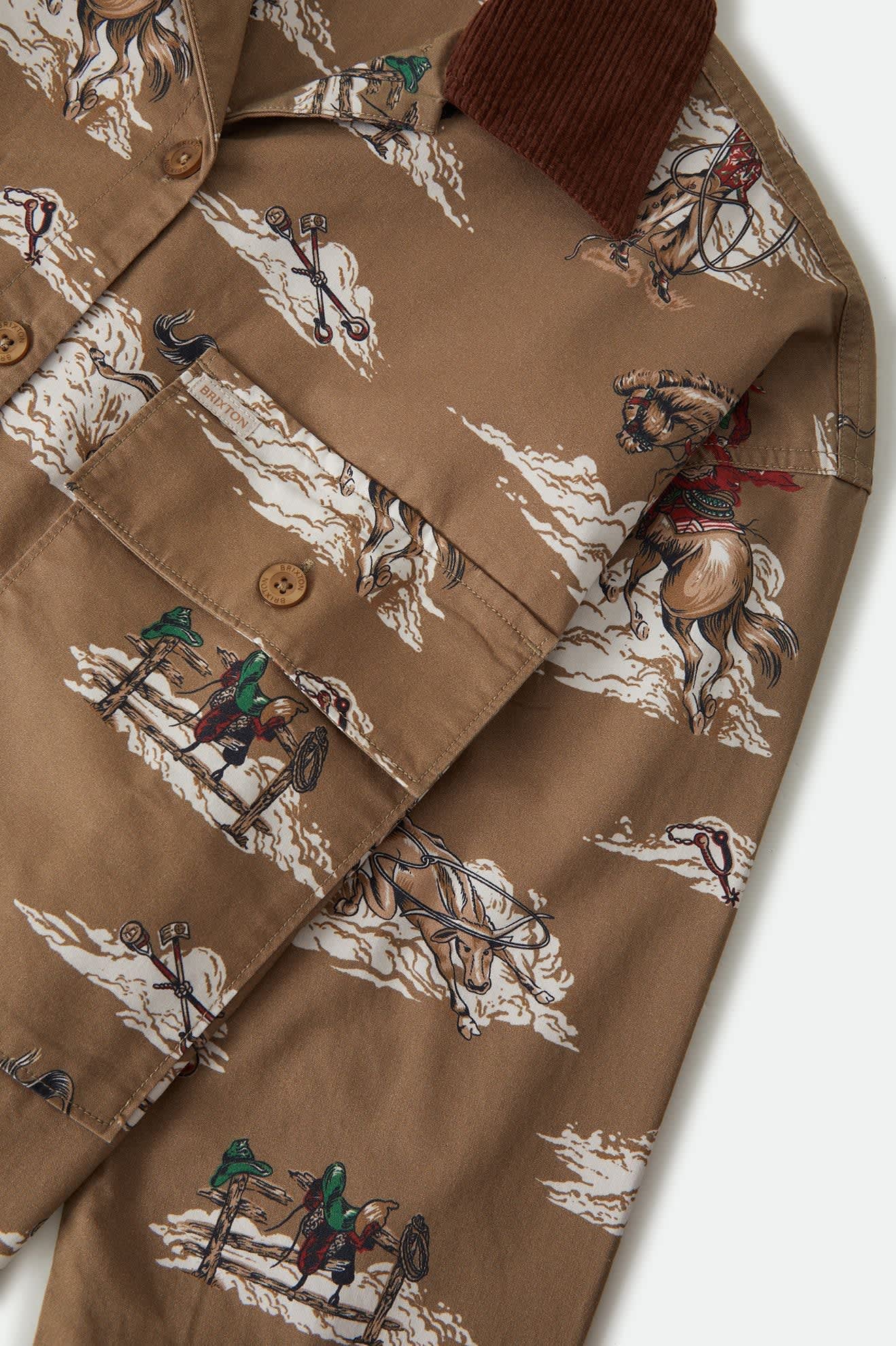 Brixton, Utopia Overshirt, Mid Century Cowboy Print