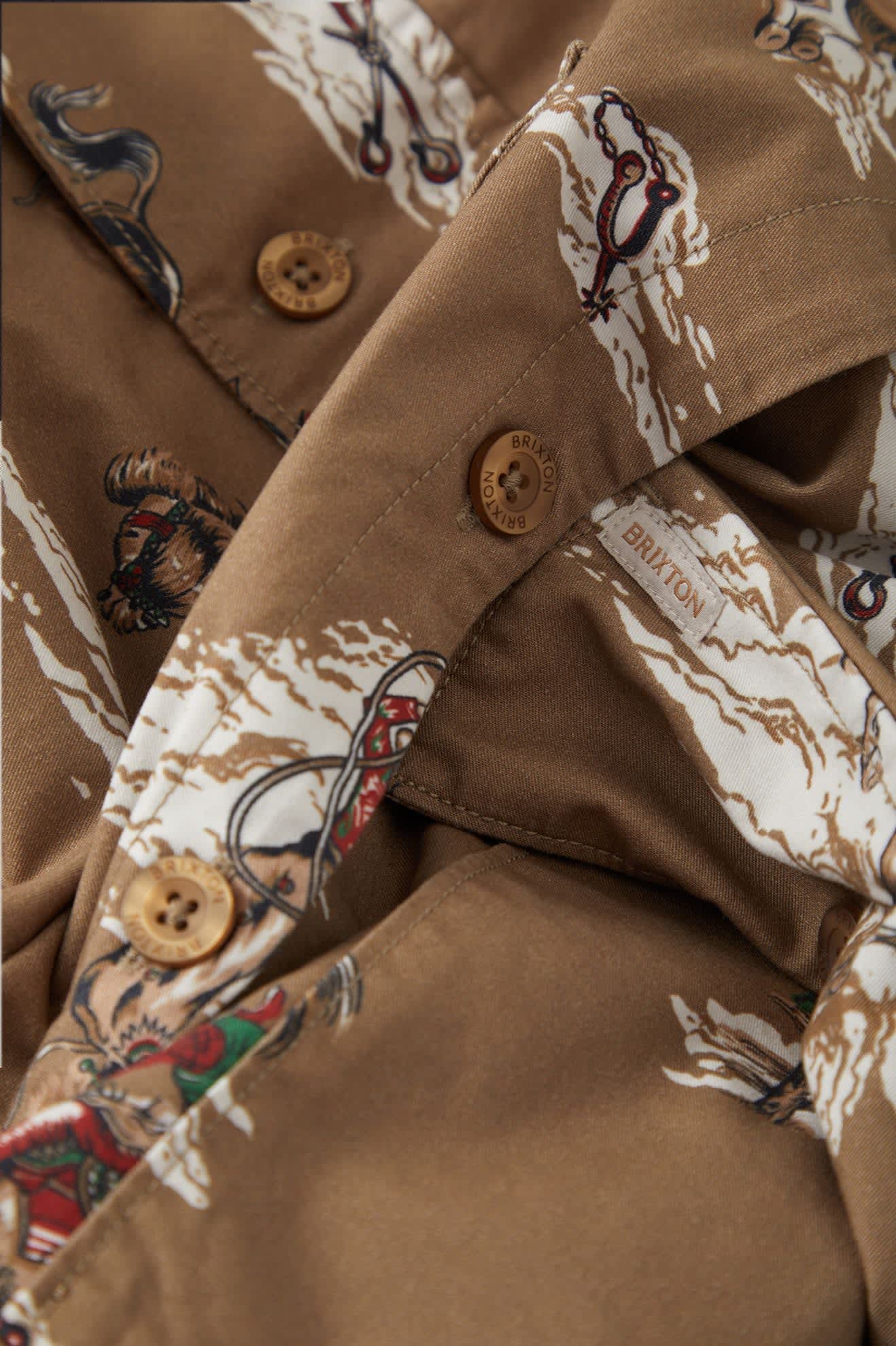 Brixton, Utopia Overshirt, Mid Century Cowboy Print