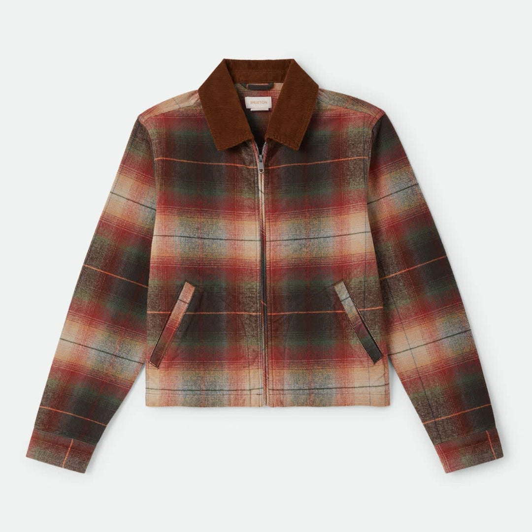 Brixton, Mechanics Women's Garage Zip Jacket, Multi Shadow