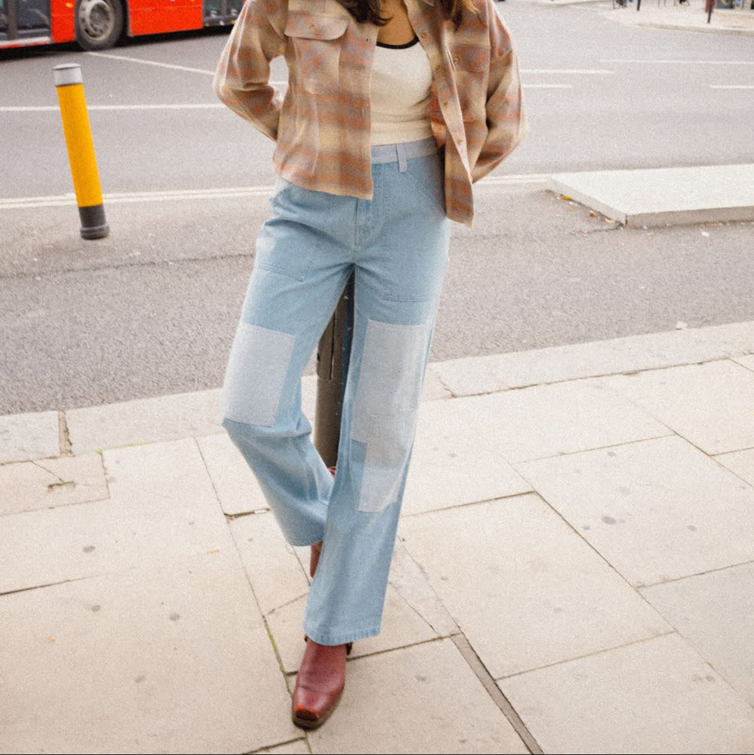 Brixton, Essex Patchwork Painter Pant, Denim Patchwork