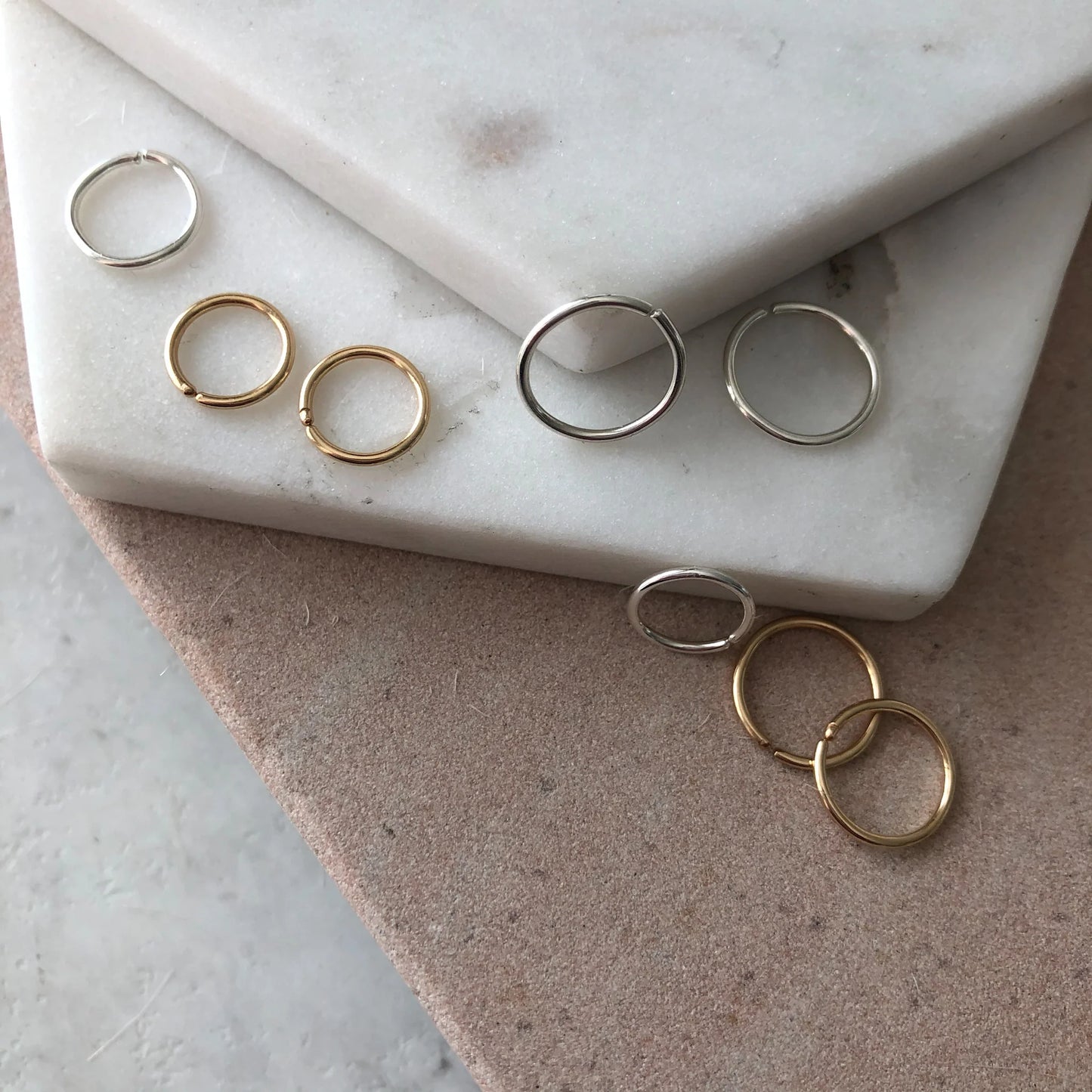 Strut, Smooth Sleeper Hoops, Gold