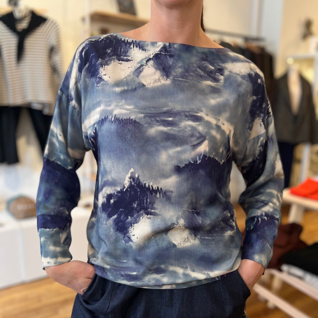 Jennifer Glasgow, Ivy Top, Cloud Print