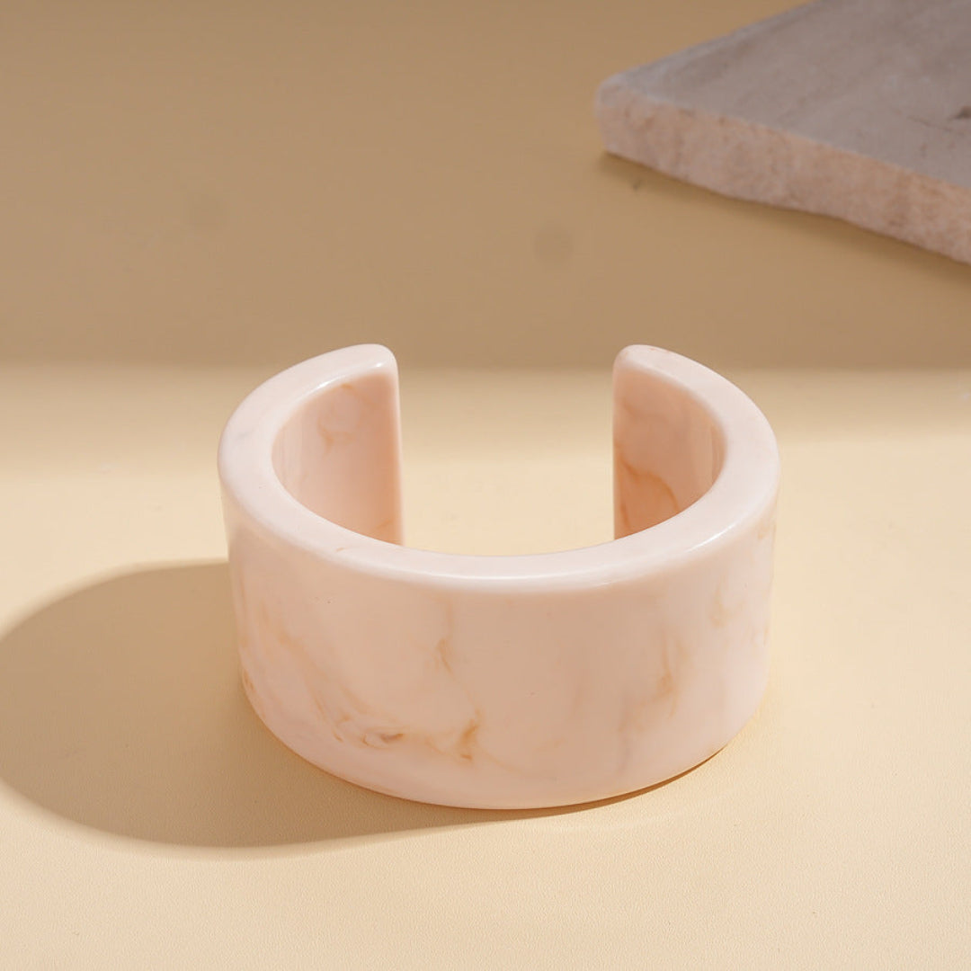 Modern Fable, Marbled Resin Open Cuff
