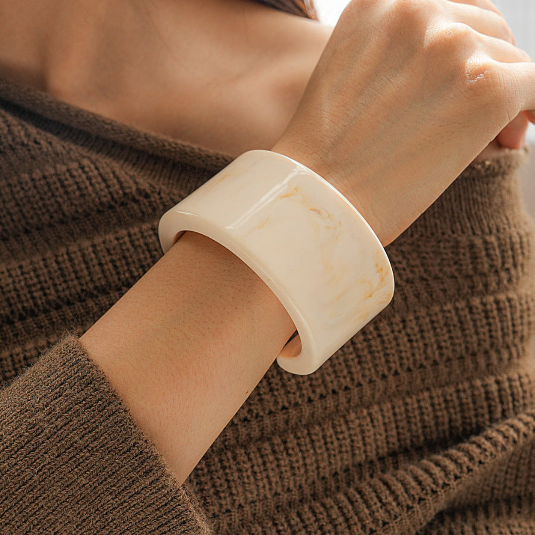 Modern Fable, Marbled Resin Open Cuff