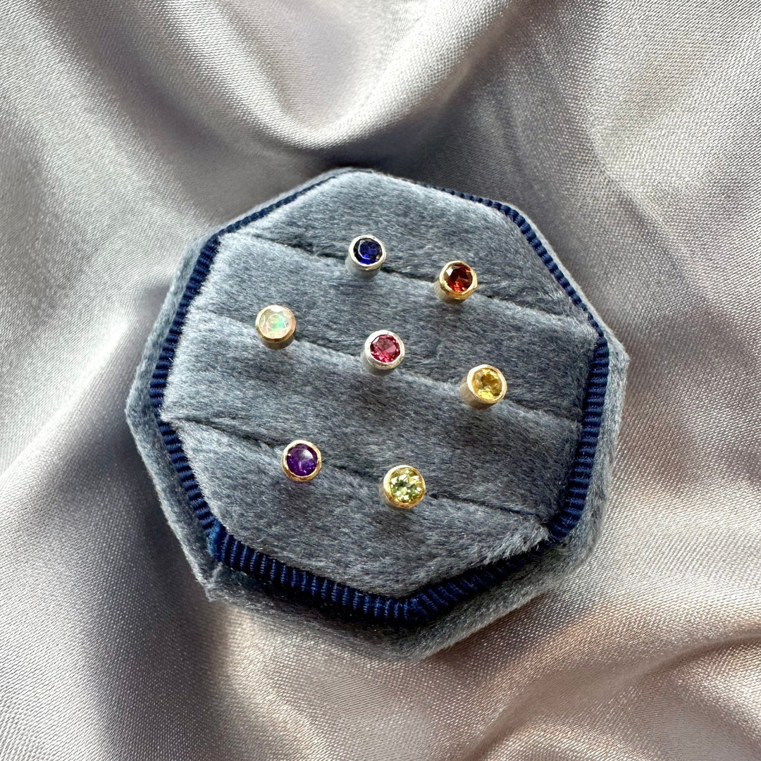 Open Fire, Kindred, 3mm Birthstone Studs