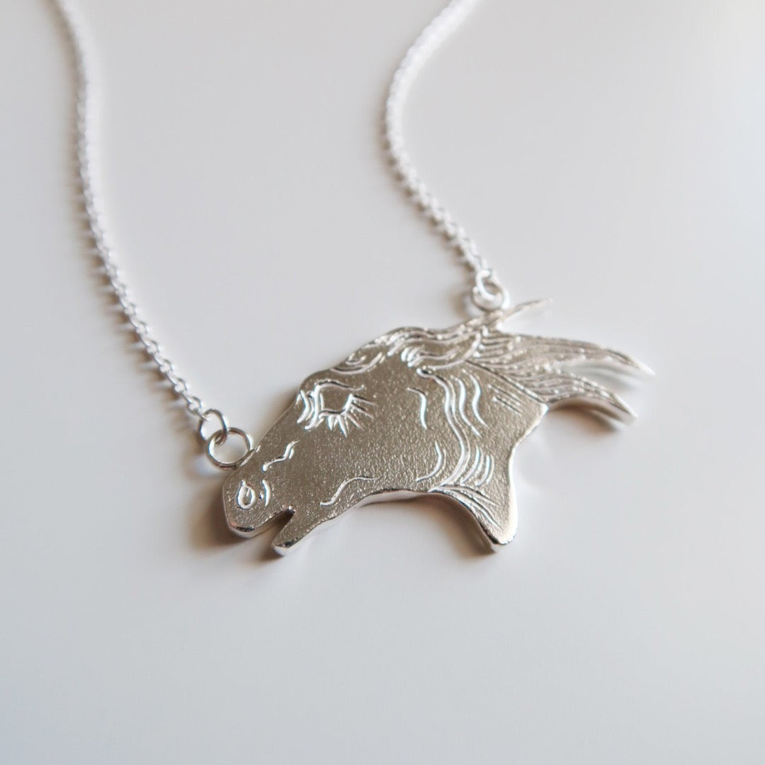 Horse Necklace, Silver