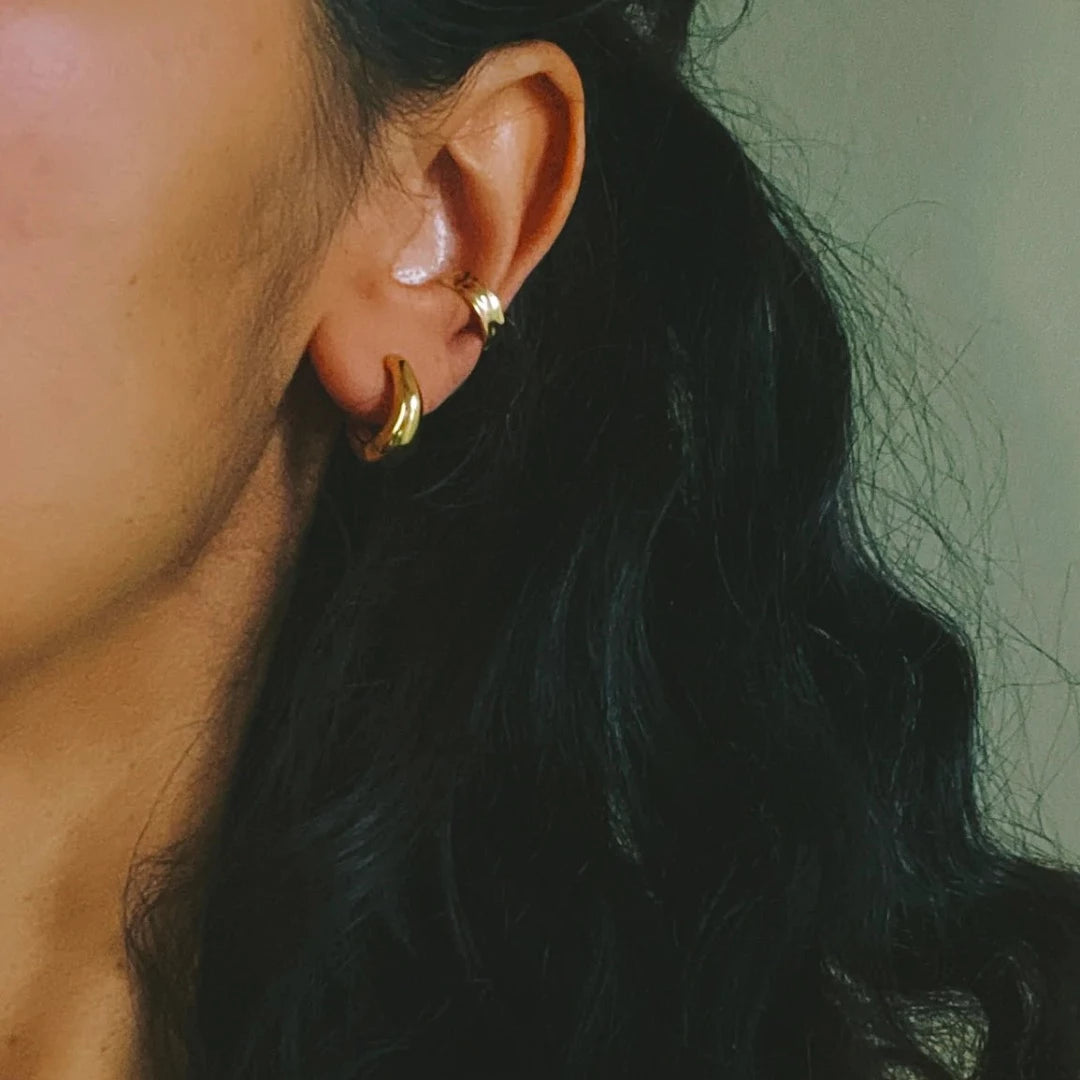 Thick Hammered Ear Cuff
