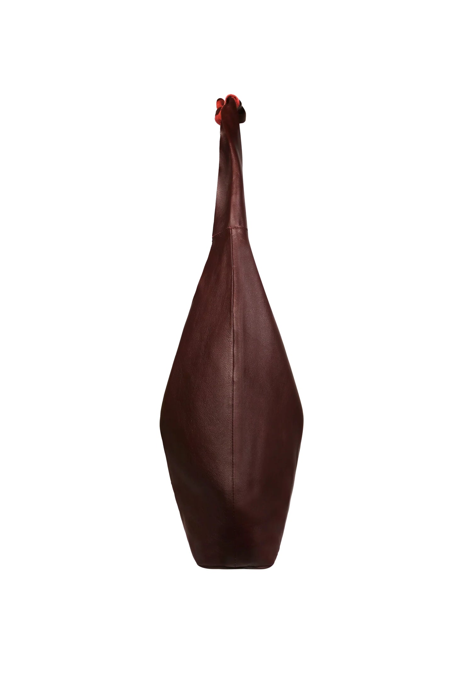 Risa, Knot Leather Tote, Burgundy