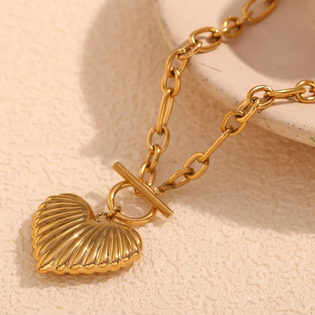 Modern Fable, Gold Heart Necklace