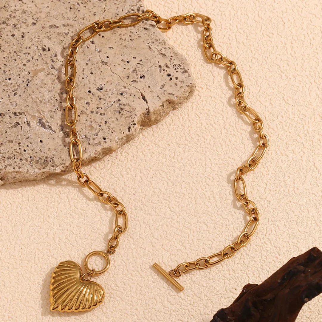 Modern Fable, Gold Heart Necklace
