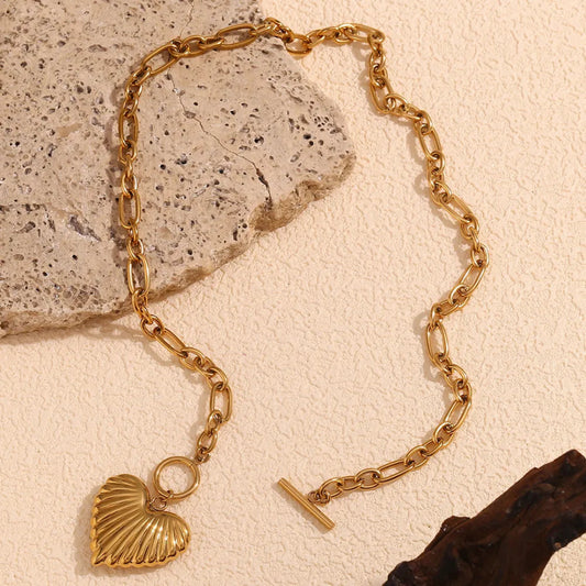 Modern Fable, Gold Heart Necklace