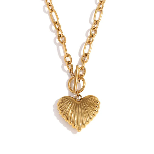 Modern Fable, Gold Heart Necklace