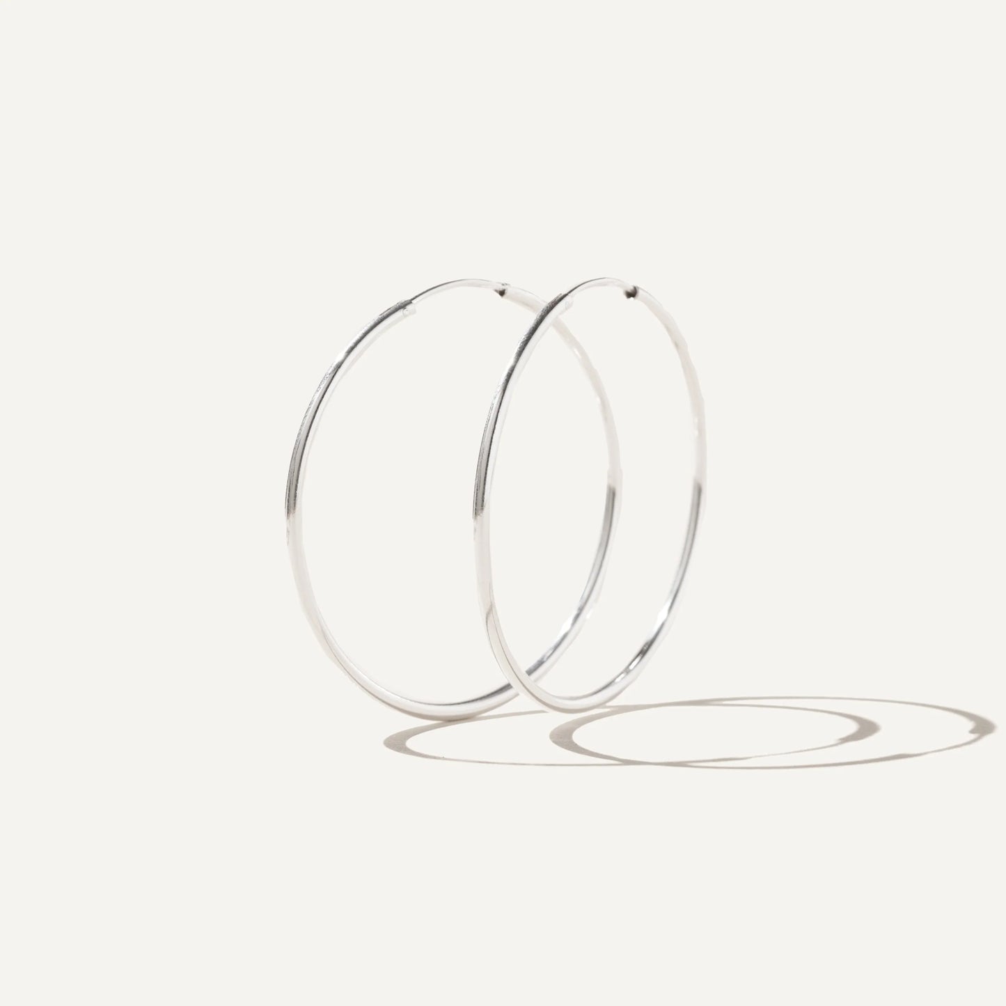 Infinity Hoops, Sterling Silver