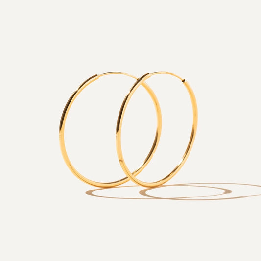 Infinity Hoops, 14K Gold Vermeil