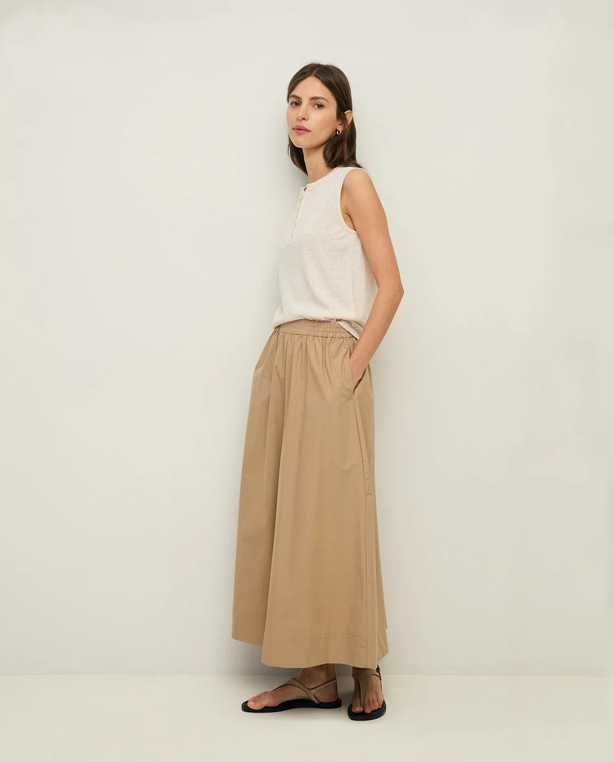 Yerse, Midi Poplin Skirt