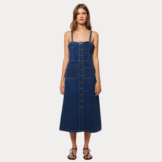 Mara Dress, Deep Blue