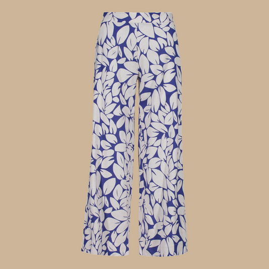 Marigold, Dona II Pants, Blue Flowers