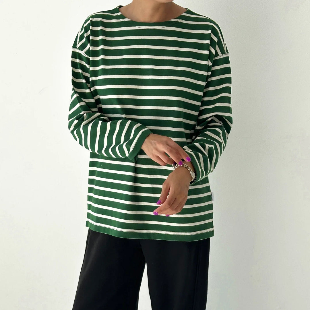 Le Bon Shoppe, Marseille Top, White Stripe on Pine