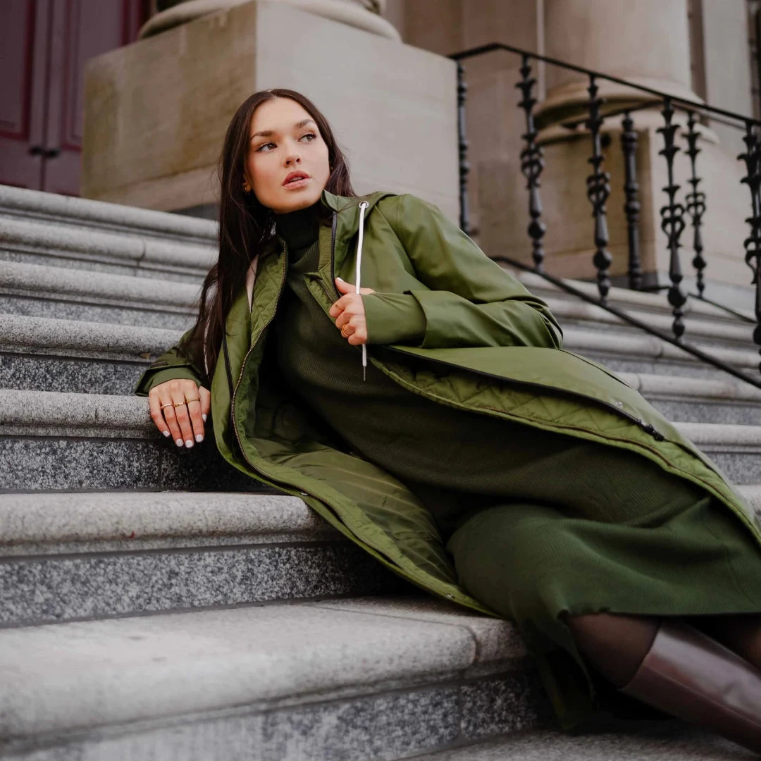 The Mernini Raincoat, Various Colours (Chive)