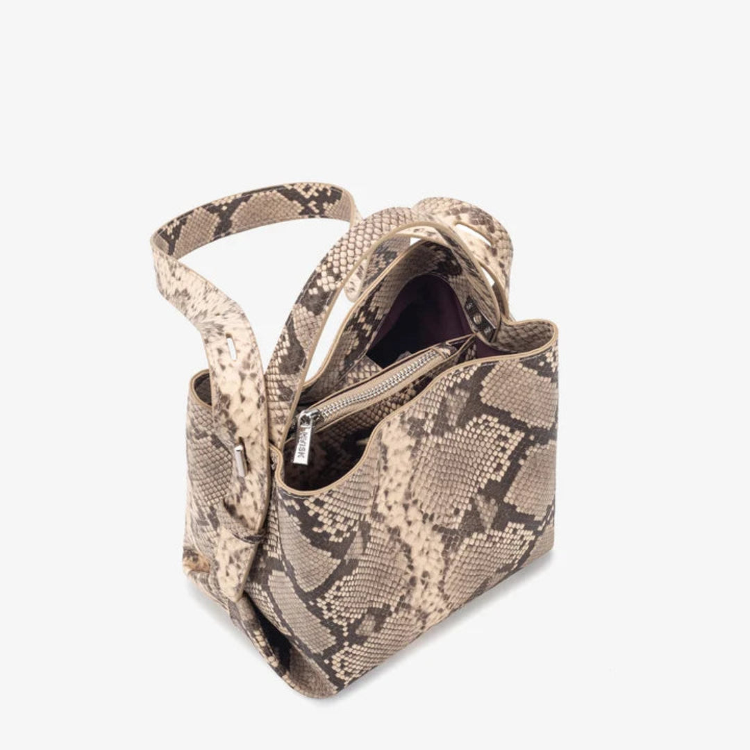 Hvisk, Molly Scaly Structure Bag, Ivory