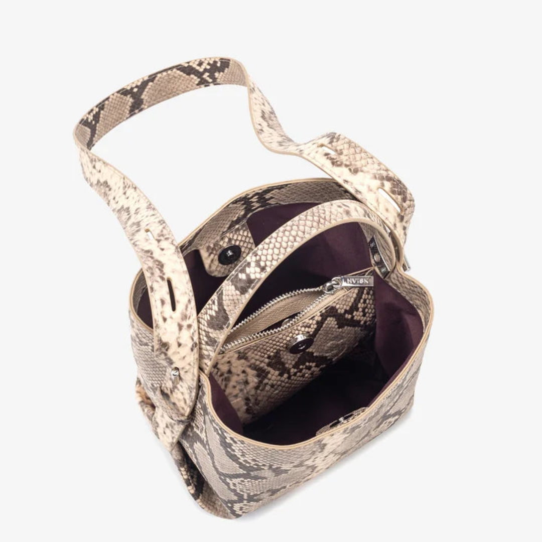 Hvisk, Molly Scaly Structure Bag, Ivory