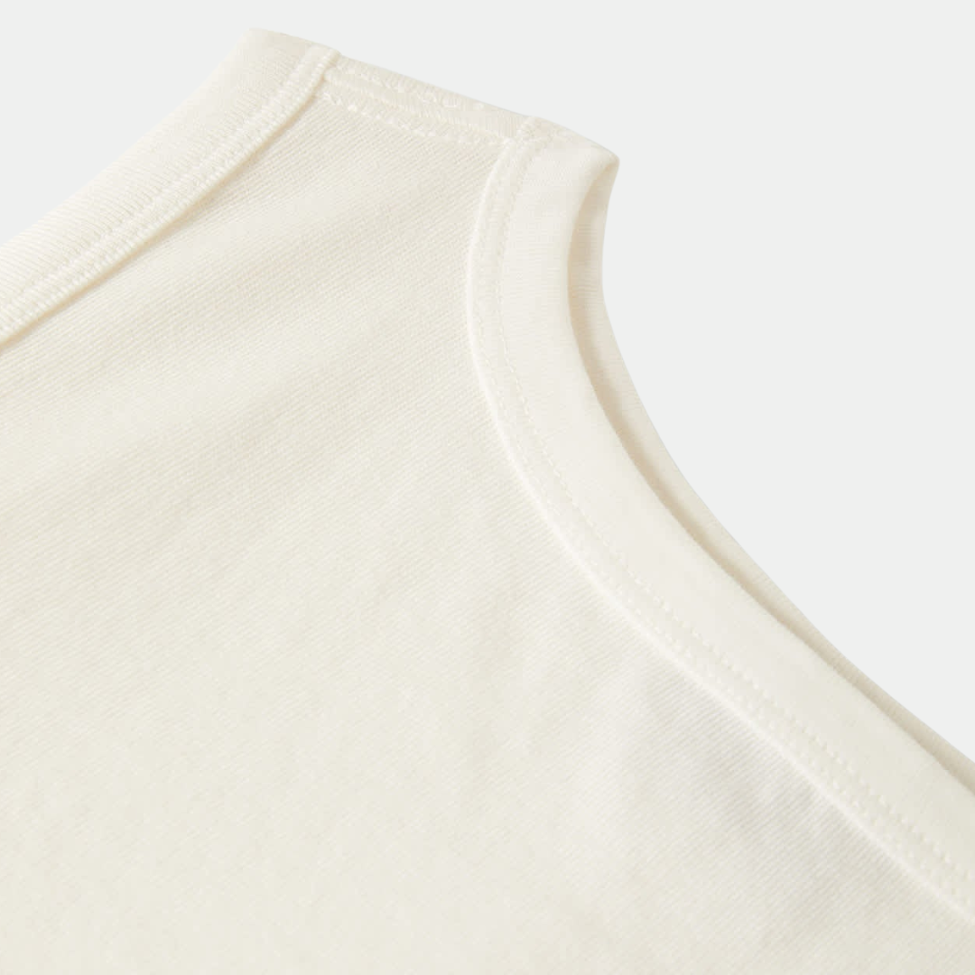 Brixton, Carefree Organic Garment Dye Cropped Tank, Off White