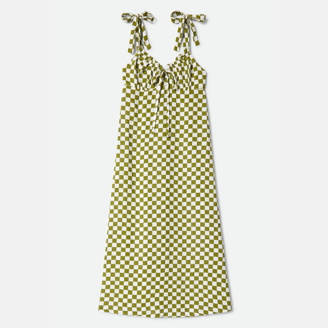 Brixton, The Tie Dress, Sublime Green Checkerboard