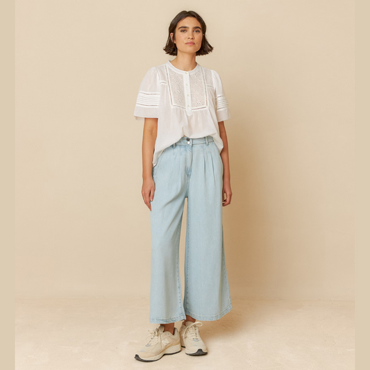 Indi & Cold, Denim Effect Pants