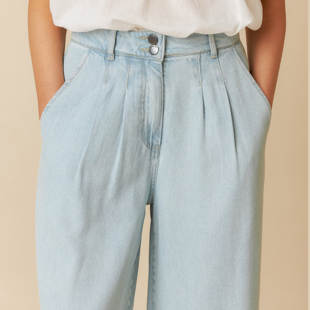 Indi & Cold, Denim Effect Pants