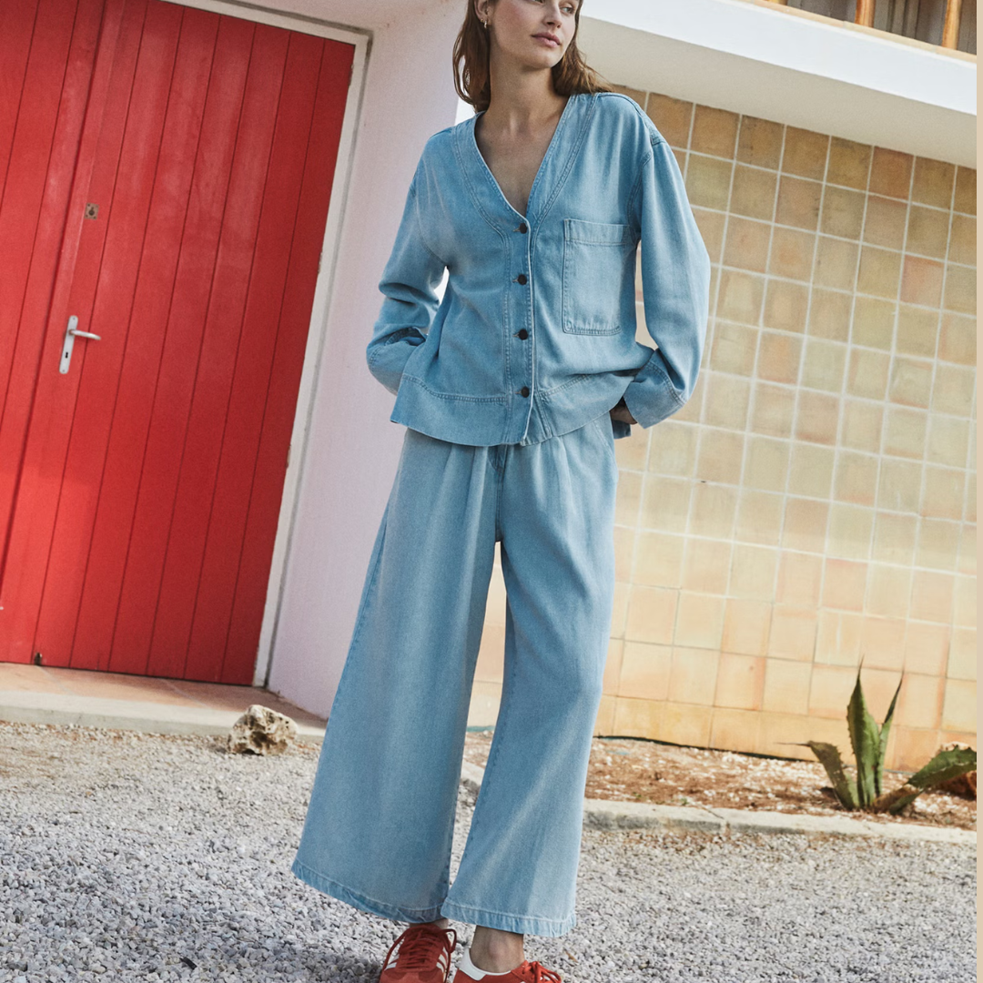 Indi & Cold, Denim Effect Pants